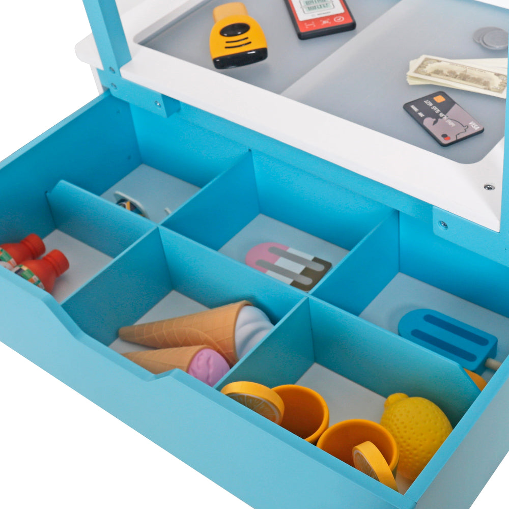 Carrito de Comida de Madera – Juego de Tienda