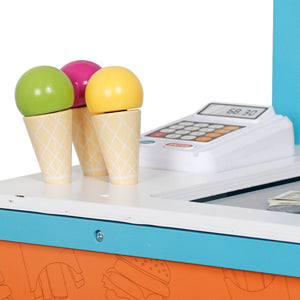 Carrito de Comida de Madera – Juego de Tienda