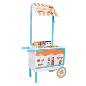 Carrito de Comida de Madera – Juego de Tienda