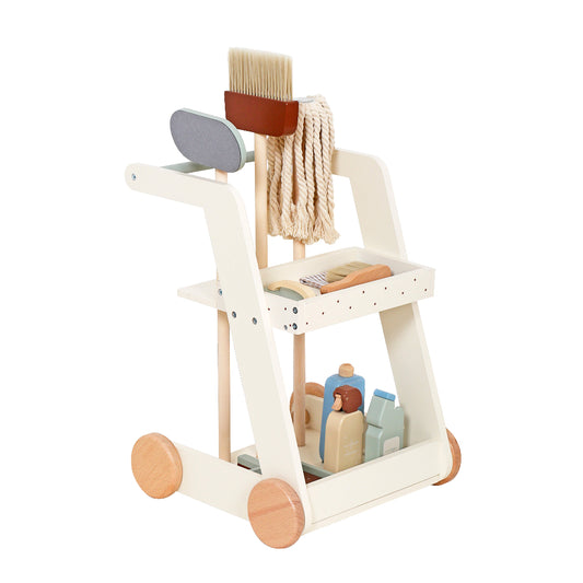 Carrito de Limpieza de Madera – Juego de Imitación