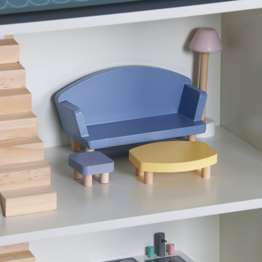 Casita de Muñecas de Madera Cottage con Accesorios