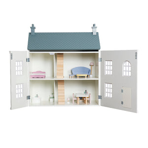 Casita de Muñecas de Madera Cottage con Accesorios