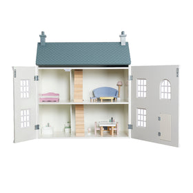 Casita de Muñecas de Madera Cottage con Accesorios