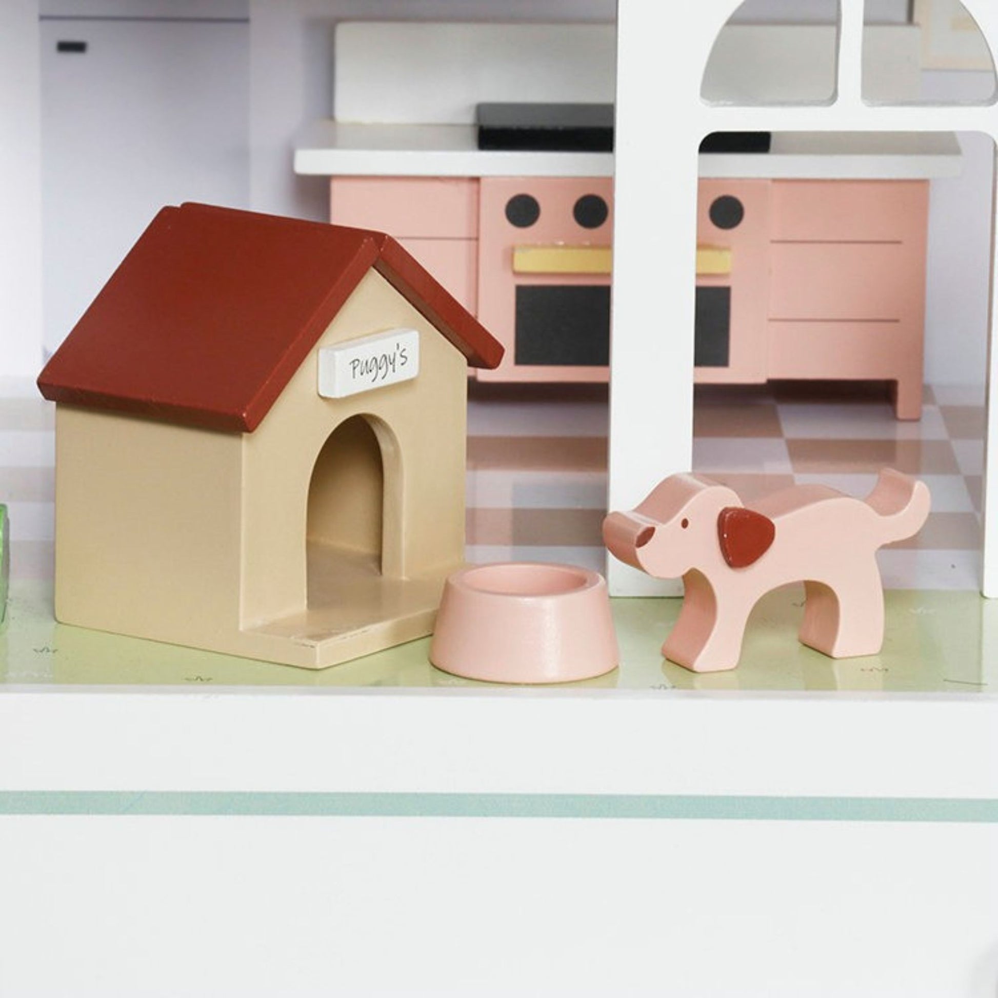 Casita de Madera para Contar Historias con Accesorios