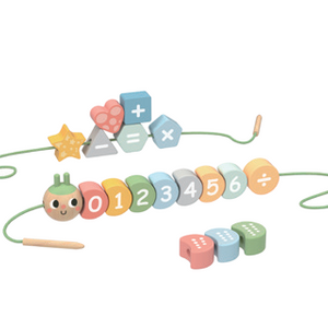 Juego de Enhebrado Educativo – Oruga de Números y Operaciones 20 Piezas