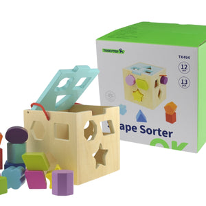Cubo Clasificador de Formas de Madera
