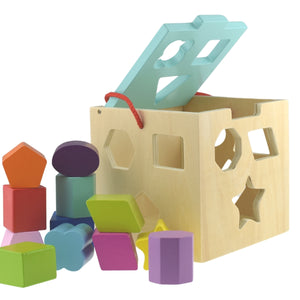 Cubo Clasificador de Formas de Madera