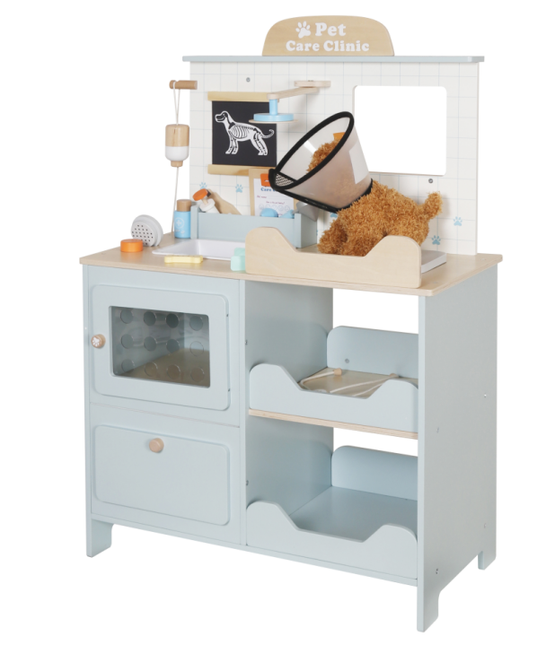 Clínica Veterinaria de Madera con Accesorios