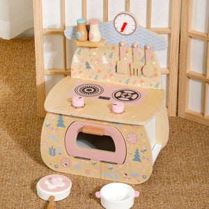 Cocina de Madera Infantil con Reloj y Accesorios