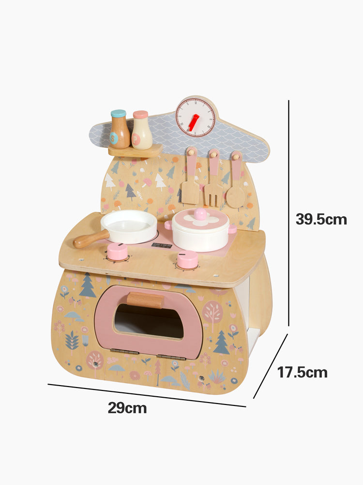 Cocina de Madera Infantil con Reloj y Accesorios