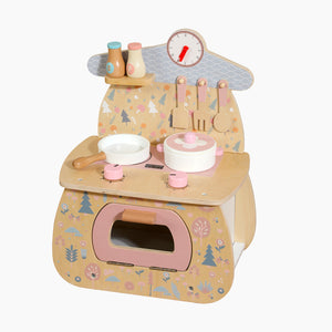 Cocina de Madera Infantil con Reloj y Accesorios