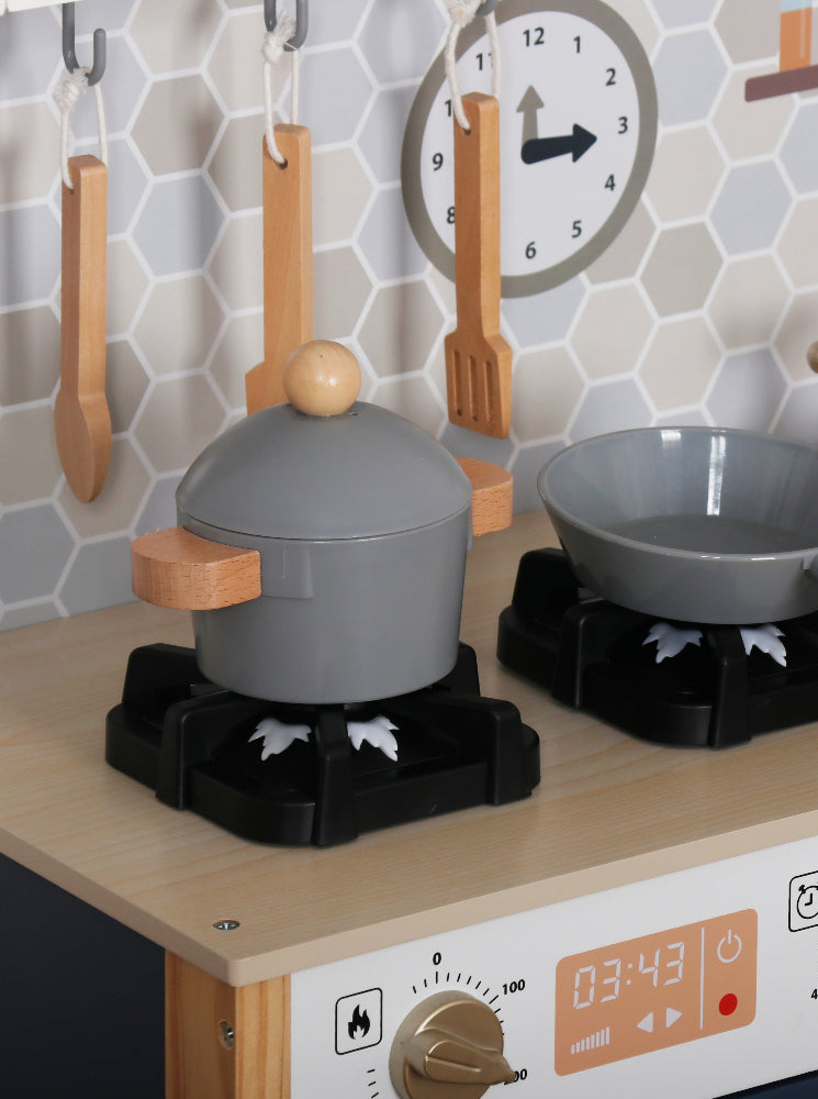 Cocina con Luces, Sonidos, Grifo con Agua Real y Accesorios