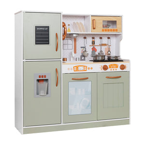 Cocina con Luces, Sonidos, Accesorios de Acero Inoxidable y Dispensador de Agua