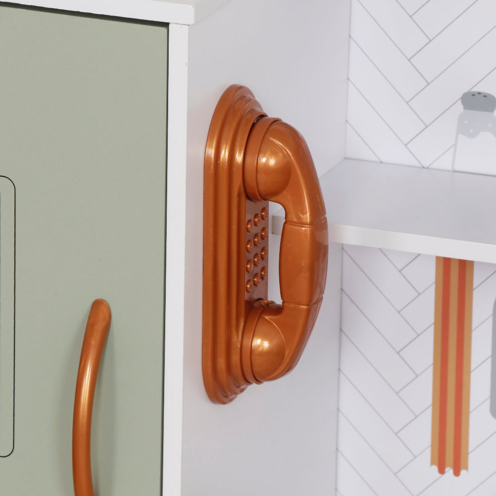 Cocina con Luces, Sonidos, Accesorios de Acero Inoxidable y Dispensador de Agua