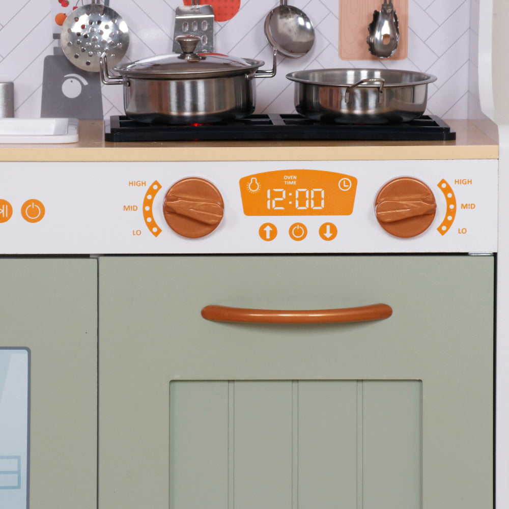 Cocina con Luces, Sonidos, Accesorios de Acero Inoxidable y Dispensador de Agua