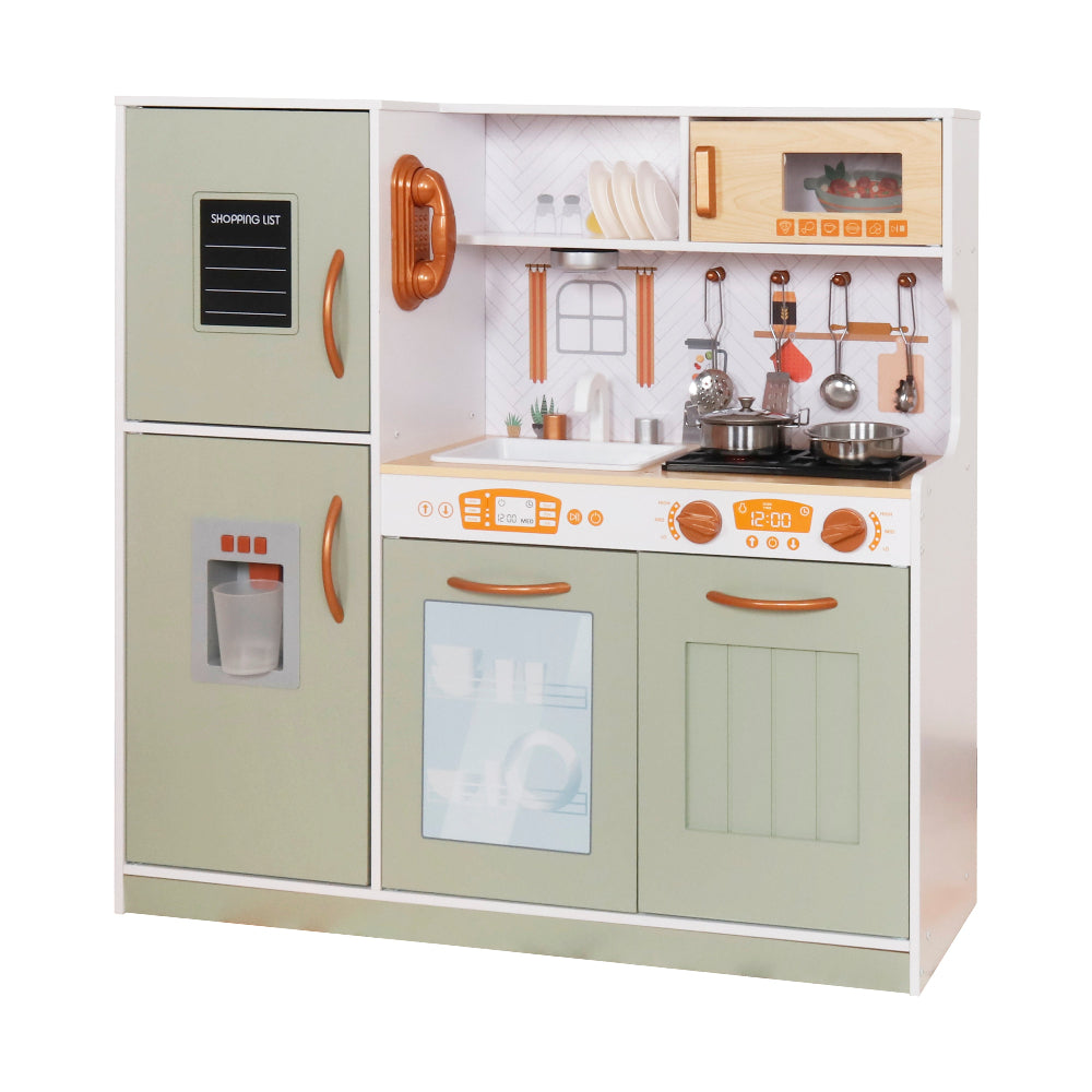 Cocina con Luces, Sonidos, Accesorios de Acero Inoxidable y Dispensador de Agua