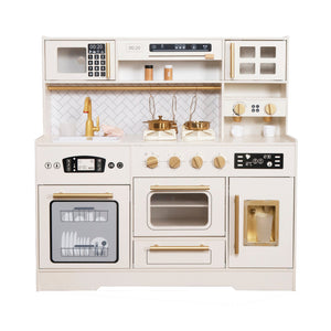 Cocina Premium Con Luces, Sonidos, Fregadero con Agua Real, Dispensador de Hielo y Accesorios