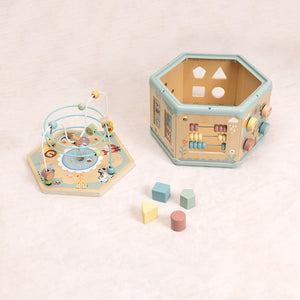 Cubo de Actividades Multifuncional de Madera 7 en 1