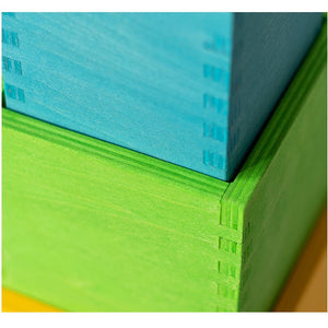 Cubos Apilables Arcoíris de Madera Montessori