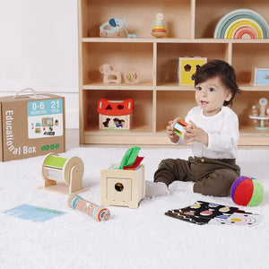 Educational Box 0-6 Meses – 21 Piezas