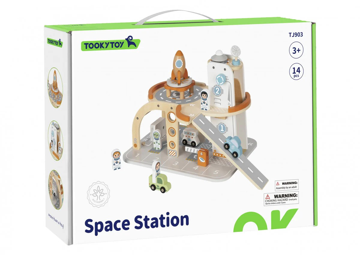 Estación Espacial de Juguete de Madera