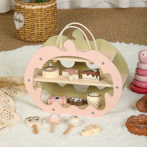 Estante de Calabaza con Dulces de Madera