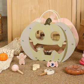 Estante de Calabaza con Dulces de Madera