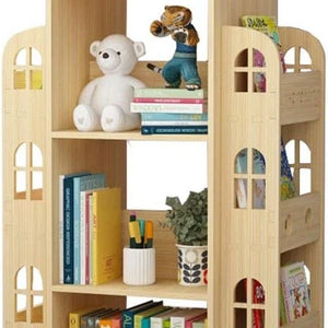 Estantería Giratoria de Madera Sólida