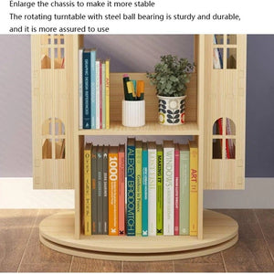 Estantería Giratoria de Madera Sólida