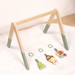 Gimnasio de Madera para Bebé con Colgantes de Tela