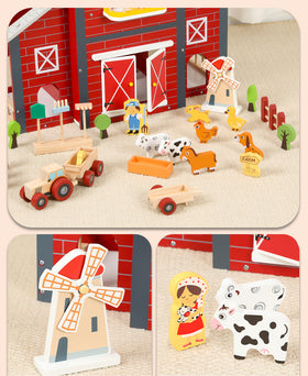Granja de Madera con Animales y Accesorios
