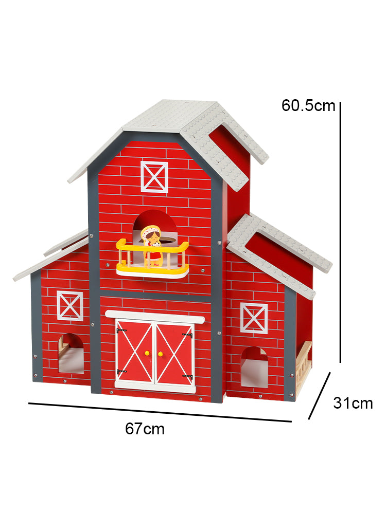 Granja de Madera con Animales y Accesorios