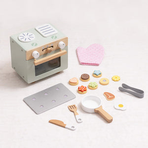 Horno de madera con accesorios – Set de cocina infantil