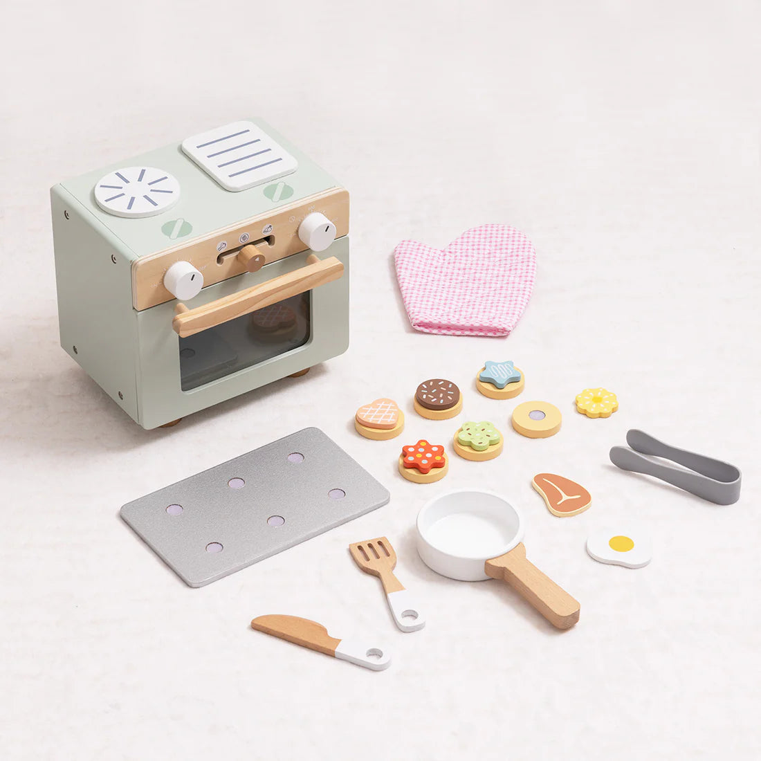 Horno de madera con accesorios – Set de cocina infantil