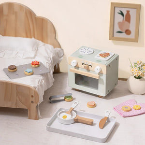 Horno de madera con accesorios – Set de cocina infantil
