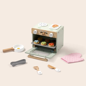 Horno de madera con accesorios – Set de cocina infantil