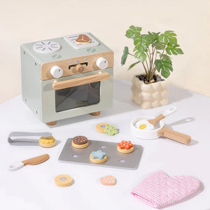 Horno de madera con accesorios – Set de cocina infantil