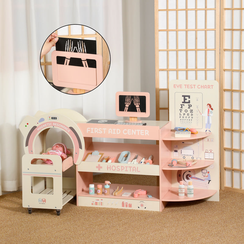 Hospital de Madera con Accesorios