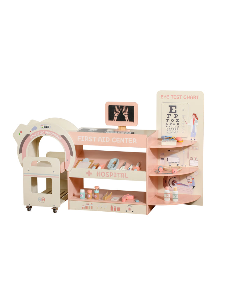 Hospital de Madera con Accesorios