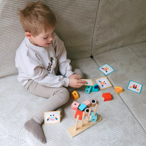 Juego de Bloques Apilables con Tarjetas