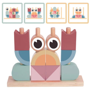 Juego de Bloques Apilables con Tarjetas