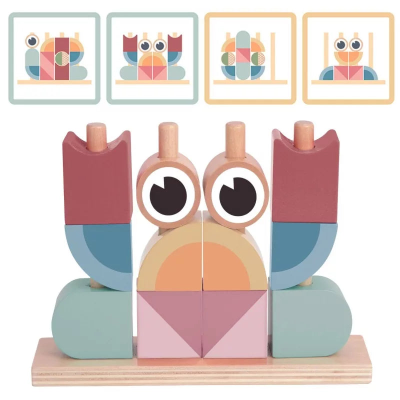 Juego de Bloques Apilables con Tarjetas