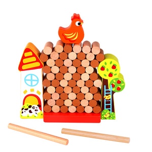Juego de Equilibrio “Chick Drop” de Madera - Jenga