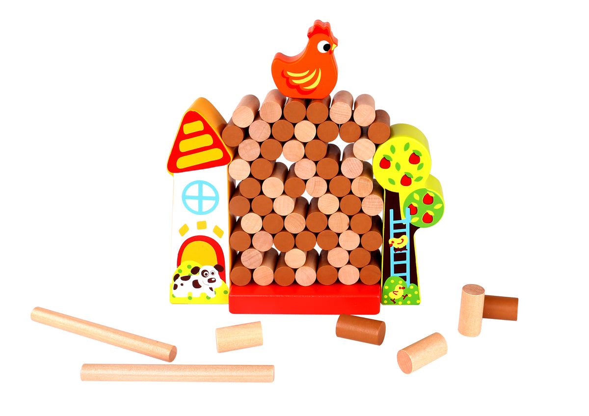 Juego de Equilibrio “Chick Drop” de Madera - Jenga