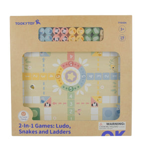 Juego de Mesa 2 en 1: Ludo y Serpientes y Escaleras