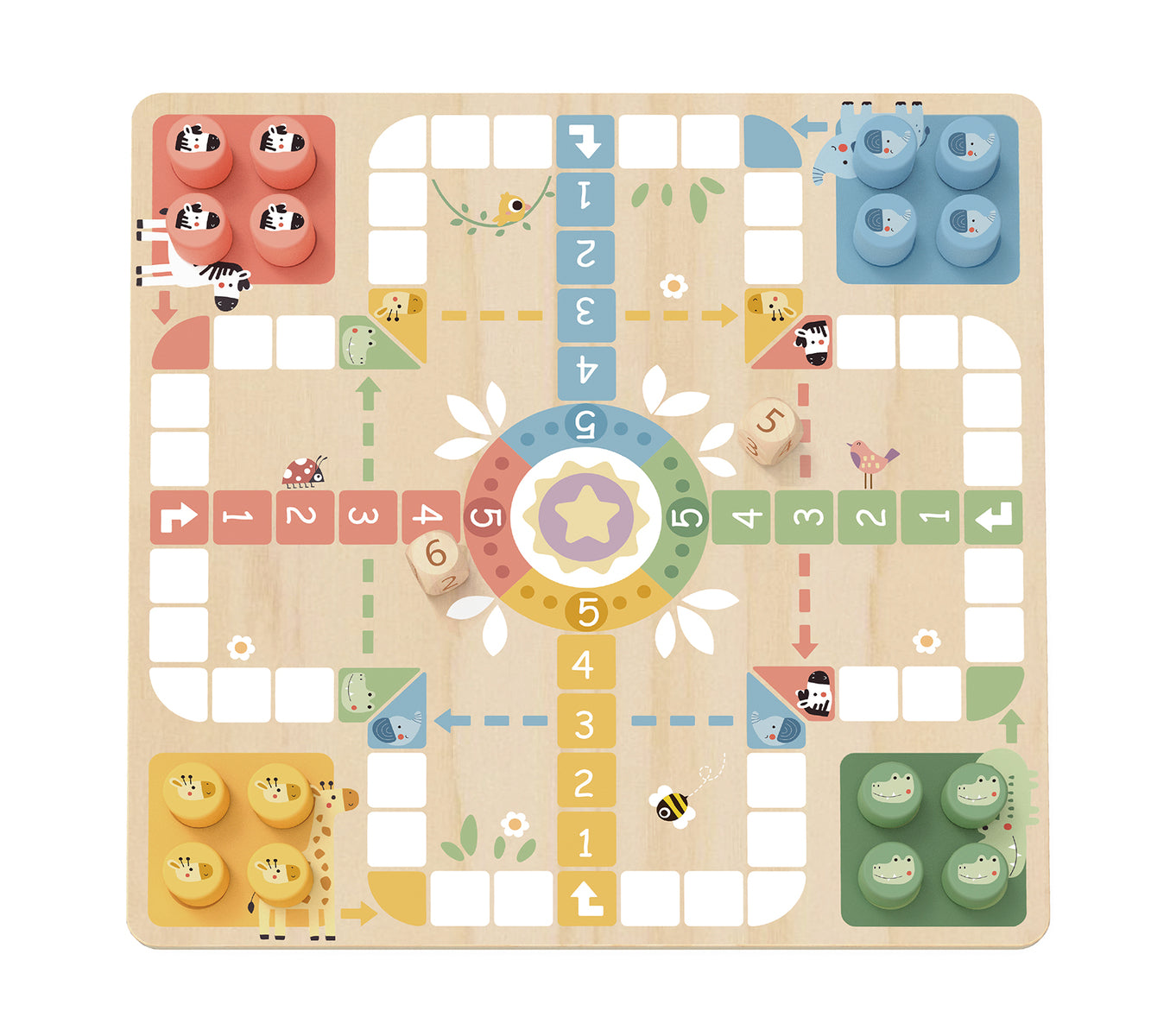 Juego de Mesa 2 en 1: Ludo y Serpientes y Escaleras
