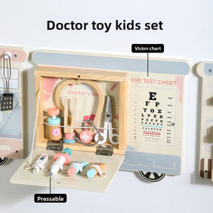 Juego de Pared Tren Interactivo de Madera – Estaciones de Juego Educativas