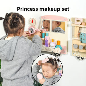 Juego de Pared Tren Interactivo de Madera – Estaciones de Juego Educativas