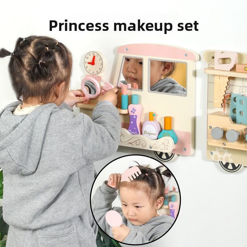 Juego de Pared Tren Interactivo de Madera – Estaciones de Juego Educativas