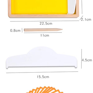 Juego Educativo Montessori de Madera con Bandeja de Arena, Letras y Tarjetas